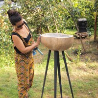 Bird Bath sculpture installed in Trinity garden